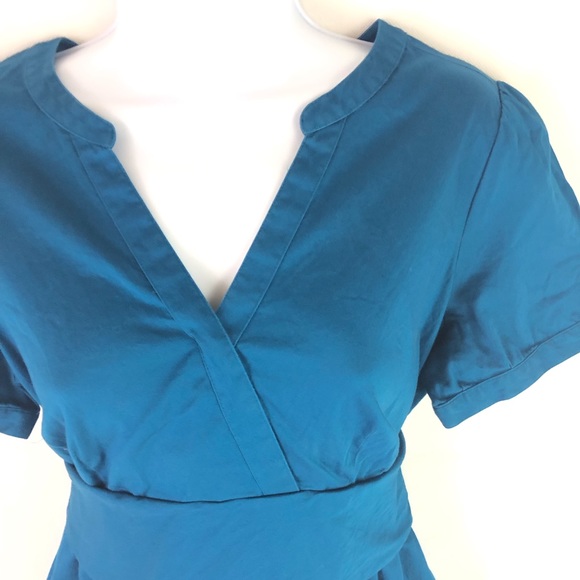 Ann Taylor LOFT Blue Maternity Top Scrub M Medium - Picture 2 of 5